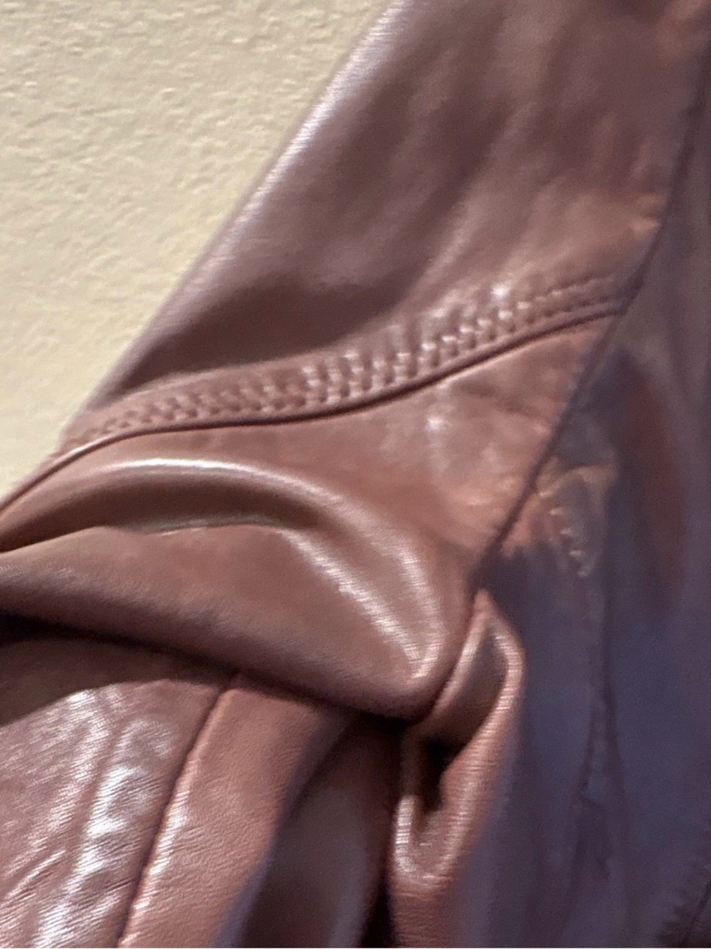 Vintage GUESS 100% Genuine Brown Leather Jacket - Picture 4 of 5